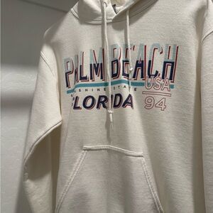 Gildan Cream Palm Beach USA Hoodie